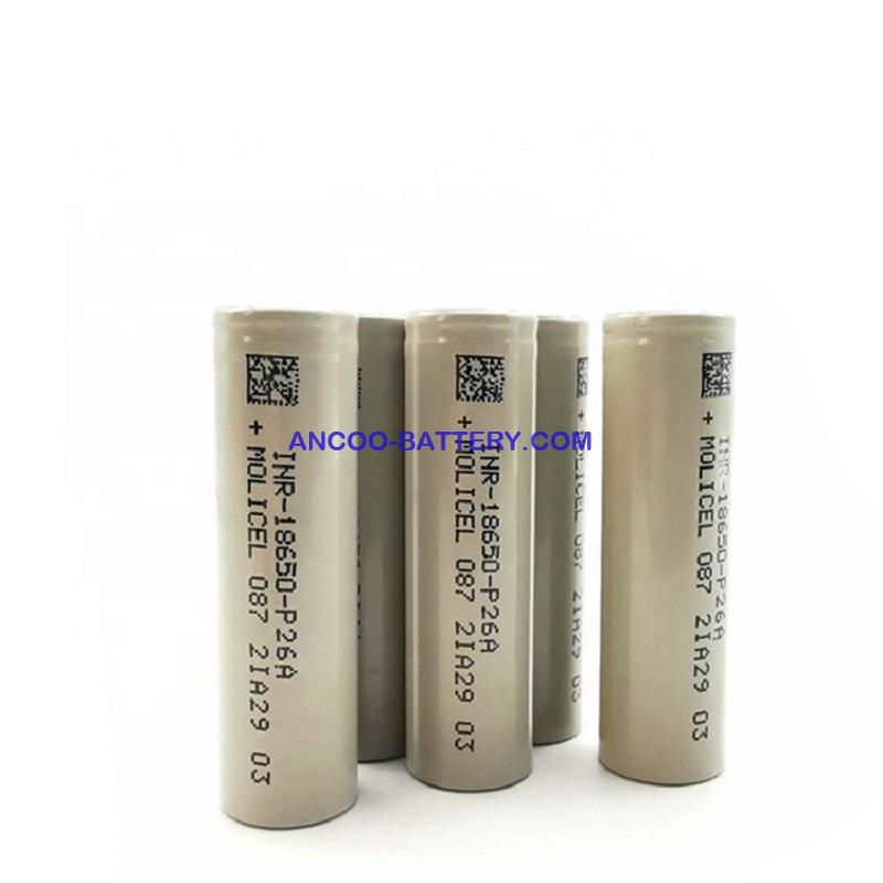 MOLICEL P26A 18650 2600mAh 3.6V Lithium-ion Battery