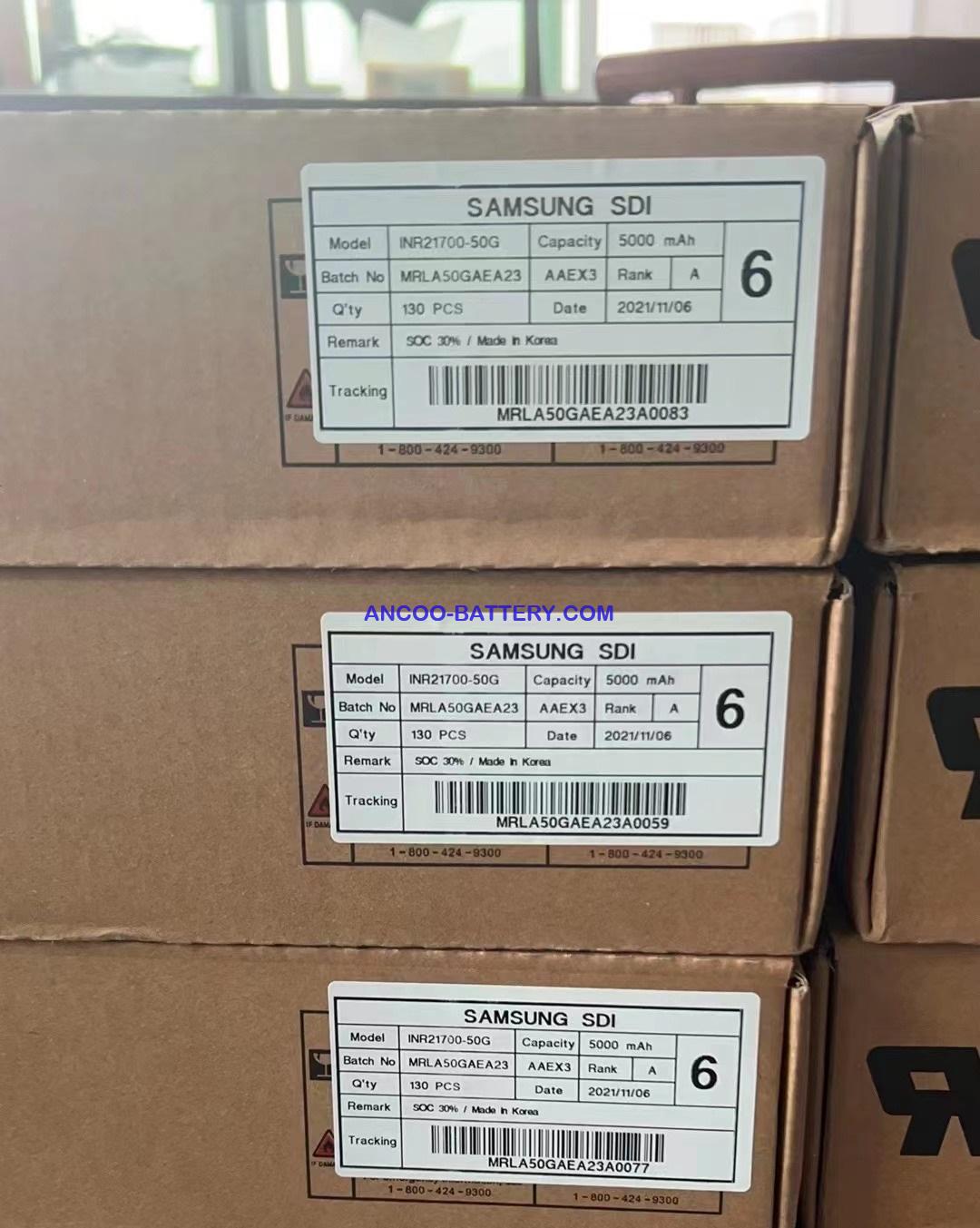 Samsung INR21700-50G SDI 21700 5000mAh Battery