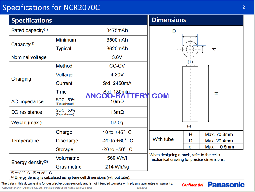 NCR2070C Datasheet